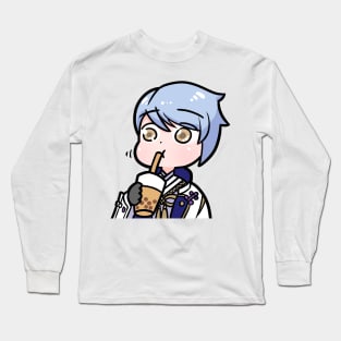 Genshin Impact Ayato boba chibi Long Sleeve T-Shirt